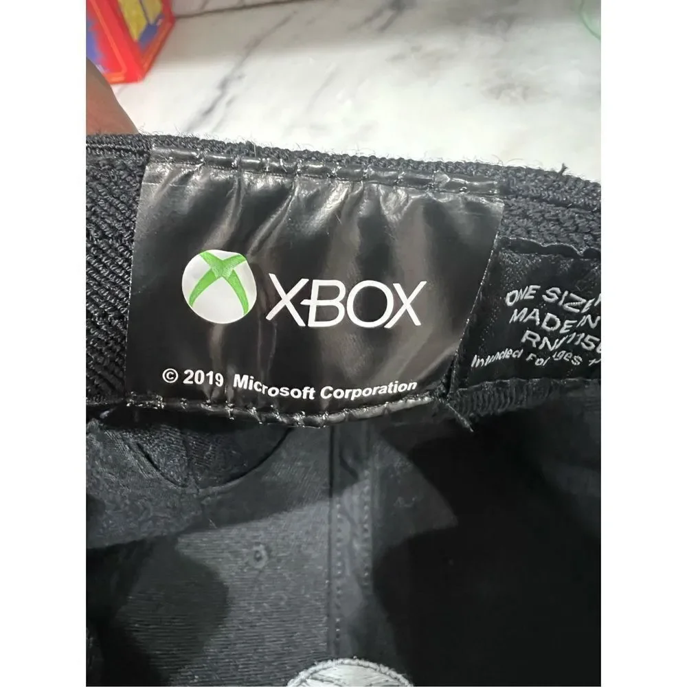Xbox Hat Cap Mens Fitted Black Green Microsoft Video Game Promo Console Gaming - Picture 6 of 7